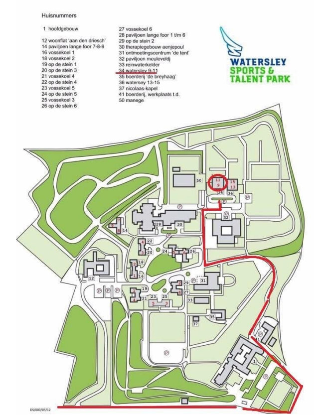 Route naar EsSenSe op Watersley Sports and talent Park